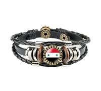 ERRORY Pulsera elegante con banderas sirias negras que ofrece cultura e individualidad para eventos casuales o culturales, color negro, talla única, como se describe