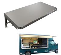 ERRULAN Estantería de Pared de Acero Inoxidable Estante Plegable para concesiones de Food Trucks, de Acero Inoxidable, para Servicio de Alimentos, abatible, para Exteriores(W 14in/35cm,L 42in/106cm)