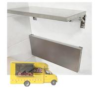 ERRULAN Estantería de Pared de Acero Inoxidable Estantería Plegable para Food Trucks, estantería de Pared para Servicio de Alimentos, Estante utilitario de Acero Inoxidable(Silver,50x12in/127x30cm)