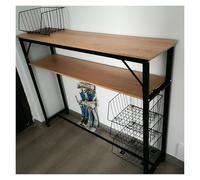 ERRULAN Mueble detras Sofa Mesa Detrás del Sofá Flaca, Mesas de Sofá Estrechas y Largas con Almacenamiento, Mesa Consola Moderna para Rellenar Espacios para Entrada(Black,31.5x7.9x39.4in)