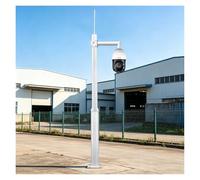 ERRULAN Poste de vigilancia Exterior Poste para cámara de vigilancia Soporte de Montaje, Todo Tipo de Clima Exterior Poste de Seguridad, Amplio Campo de visión Kit(Dome Camera,Height 4.5m/14.8 ft)