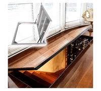 ERRULAN Puertas Interior Cubierta Manual para Puerta Exterior de sótano, Puertas de Acceso al Piso con Espacio de rastreo de Montaje Empotrado(White,LXW 1320x810mm/52x32in)