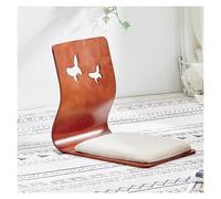 ERRULAN Silla de Suelo reclinable Silla de una Pieza de Madera para Adultos/niños, de Espuma viscoelástica Tipo Tatami ergonómica, sin Patas para Leer, Jugar o meditar(Cotton Linen12)