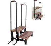 Errzom Escalones para Jacuzzi con Pasamanos Escaleras para Jacuzzi Escalera para Bañera de SPA con Barandilla Escalones para RV - Capacidad de 550 LB, Tres Escalones, Acceso a Piscina Elevada y SPA