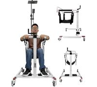 Errzom Silla Salvaescaleras Portátil Y Silla De Traslado para Pacientes, Elevador De Sentado a De Pie, Ayuda para Levantarse para Personas Mayores, Asiento De Inodoro