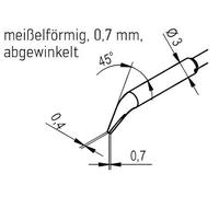 Ersa 0462MDLF007 - Punta para soldadura (2 unidades, forma de cincel, 0,7 mm)