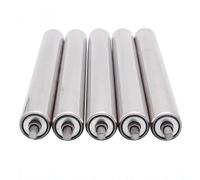 Ersatzrollen de acero inoxidable, juego de 5 unidades, 5,1 cm, 3,8 cm, 2,5 cm de diámetro, 600 mm de longitud, resistente a la corrosión, ideal para sistemas no alimentados y fiable