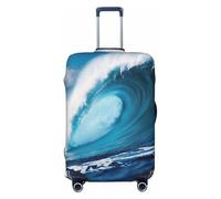 ERSDWRE Big Sea Wave - Funda elástica para equipaje, con impresión de ondas marinas, se adapta a accesorios de viaje de 18 a 32 pulgadas, Black, M