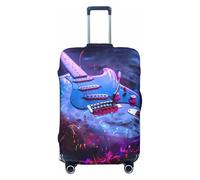 ERSDWRE Bonita funda elástica para equipaje con estampado de guitarra, protector de equipaje, se adapta a accesorios de viaje de 18 a 32 pulgadas, Black, M