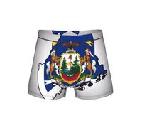 ERSDWRE Calzoncillos tipo bóxer transpirables con estampado abstracto de la bandera del estado de Maine Map03, ropa interior cómoda para hombre, Negro, XXL