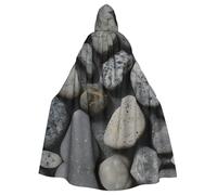ERSDWRE Capa con capucha de Halloween con estampado de piedras de guijarros para hombres y mujeres, capa con capucha para disfraz medieval de cosplay