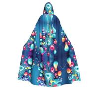 ERSDWRE Capa con capucha de Halloween con ilustración abstracta de ciencia química, con impresión 3D, para hombres y mujeres, capa con capucha para disfraces medievales, cosplay