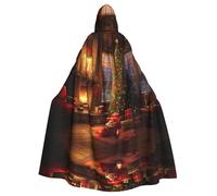 ERSDWRE Capa con capucha para hombres y mujeres, con estampado de Feliz Navidad, para Halloween, disfraz de cosplay