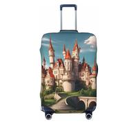 ERSDWRE Classical Fairy Tale Castle03 - Funda elástica para maleta, protector de equipaje, se adapta a accesorios de viaje de 18 a 32 pulgadas, Black, L