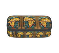 ERSDWRE Estuche para lápices con capacidad de mapa del mundo abstracto, bolsa de almacenamiento, estuche para rotuladores, viajes, universidad, oficina, papelería