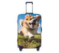 ERSDWRE Fun Dogs - Funda elástica para equipaje, con estampado de perros, se adapta a accesorios de viaje de 18 a 32 pulgadas, Black, S