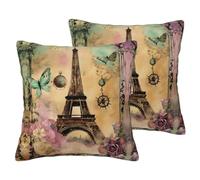 ERSDWRE Funda de almohada decorativa con diseño de la Torre Eiffel de París, funda de cojín para sofá o cama