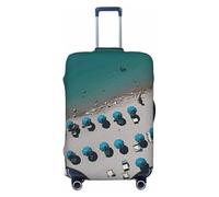 ERSDWRE Funda de equipaje con estampado de verano mediterráneo, funda elástica para maleta, se adapta a accesorios de viaje de 18 a 32 pulgadas, Black, M