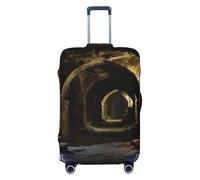 ERSDWRE Funda elástica para equipaje, con estampado de cripta antigua, para maleta, se adapta a accesorios de viaje de 18 a 32 pulgadas, Black, L