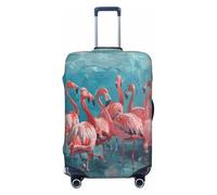 ERSDWRE Funda elástica para equipaje, con estampado de flamencos, para maleta, se adapta a accesorios de viaje de 18 a 32 pulgadas, Black, S
