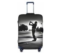 ERSDWRE Funda elástica para maleta, con estampado de golfes, color blanco y negro, para accesorios de viaje de 18 a 32 pulgadas, Black, S