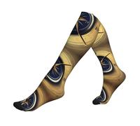 ERSDWRE Law of the Compass - Calcetines de compresión con estampado de navegación para mujeres y hombres, 15-20 Mmhg, soporte graduado, para viajes, correr, deportes, 1 negro., Altoa única
