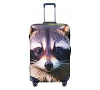 ERSDWRE Little Raccoon Face 1 - Funda elástica para equipaje, funda protectora para maleta, se adapta a accesorios de viaje de 18 a 32 pulgadas, Black, XL