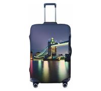 ERSDWRE Night London Tower Bridge - Funda elástica para equipaje, para maleta, se adapta a accesorios de viaje de 18 a 32 pulgadas, Black, S