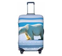ERSDWRE Polar Bear - Funda elástica para equipaje, con estampado de hielo, se adapta a accesorios de viaje de 18 a 32 pulgadas, Black, S