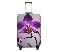 ERSDWRE Purple Orchid 03 - Funda elástica para equipaje, funda protectora de equipaje para accesorios de viaje de 18 a 32 pulgadas, Black, L