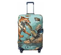 ERSDWRE Wild Animal Hunting Fish 03 - Funda elástica para maleta, protector de equipaje, se adapta a accesorios de viaje de 18 a 32 pulgadas, Black, L