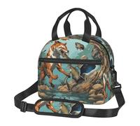 ERSDWRE Wild Animal Hunting Fish 03 - Lonchera reutilizable con estampado de animales salvajes para mujeres, bolsa de almuerzo aislada para adultos, para oficina, picnic, viajes