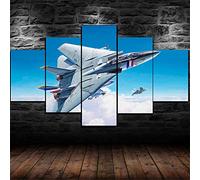 ERSHA Grumman F-14 Tomcat Pintura enmarcada Cartel Lienzo impresión Pared Arte decoración 5 Piezas