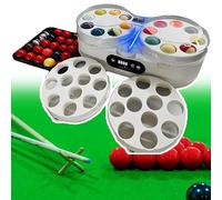 ErShangMao Limpiadora De Bolas De Billar para Bolas De 16/22 - Lavadora De Bolas De Billar Profesional con Motor Doble De Acción Vortex, Pulidora De Bolas De Billar con Pantalla LCD White