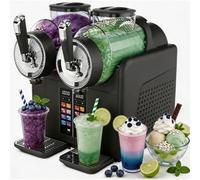 ErShangMao Máquina para Hacer Granizados De 430W,Máquina para Granizados con Doble Depósito,Máquina para Helado Suave para Granizados,Batidos,Smoothies Y Bebidas Frías, Control Táctil 7 En 1 Black