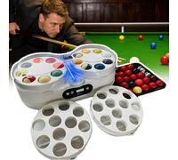 ErShangMao Pulidora De Bolas De Billar De Alta Resistencia, Máquina Limpiadora De Bolas De Billar Comercial, con Dos Motores para Lavar 16/22 Bolas, Pulidora Y Limpiadora De Bolas De Billar White