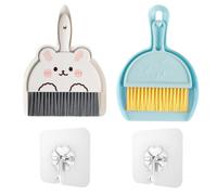 ErShiPing Set de 2 Mini Escoba y Recogedor Basura, Recogedor con Cepillo Pequeño, Cepillo y Recogedors, Cepillos y Pala de Mano de Escritorio para Limpieza del Hogar Oficina Mesa Sofá Automóvil