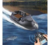 ERSINIAN Barco de Cebo con GPS, Control Remoto, con luz de navegación, Doble Motor, 12000 mAh, señaliza 16 Zonas de Pesca.