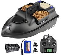 ERSINIAN Barco de Cebo inalámbrico, Barco de Cebo Inteligente, Carga de 2 kg, Control Remoto, con luz de navegación de 12000 mAh