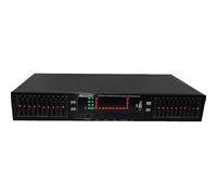 ERSINIAN Ecualizador estéreo Bluetooth EQ898, preamplificador, Ecualizador de Tono, Agudos, Medios y Graves, Doble Ecualizador de 20 segmentos (Negro)