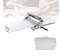 ERSINIAN Máquina Manual para laminar Masa, laminadora Reversible para hojaldre y Fondant, Grosor Ajustable de 0 a 25 mm, Acero Inoxidable, para panaderías y pastelerías. Modelo 400.