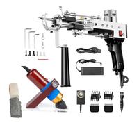ERSINIAN Pistola + Recortadora de alfombras con guía de Corte, Kit de Inicio 2 en 1 para Cortar alfombras de Pelo en Bucle, Ajuste de Velocidad y Mango.
