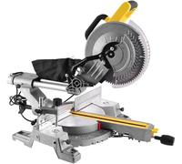 ERSINIAN Sierra ingletadora Deslizante Profesional de Panel con función de Corte multimaterial, 1800 W para Cortes Rectos, ingleteados y biselados, así como para Suelos y laminados.