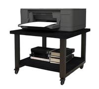 ERSINIAN Soporte Compacto para Impresora con Ruedas bloqueables, Carrito rodante de Dos Niveles de 19,7" para Oficina en casa, Estante para fotocopiadora y Soporte para Impresora, Escritorio móvil.