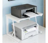 ERSINIAN Soporte de Impresora Compacto y Estante de Escritorio Multifuncional Estante de Almacenamiento Que Ahorra Espacio para Suministros de Oficina, fax, escáner y Archivos Blanco (10,6 Pulgadas)