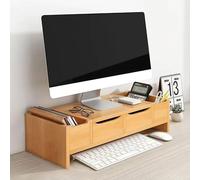 ERSINIAN Soporte de Madera para Monitor con cajón para organizar el Escritorio, Elevador Que Ahorra Espacio para Pantallas de computadora y TV.