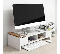 ERSINIAN Soporte de Madera para Monitor con cajón para organizar el Escritorio, Elevador Que Ahorra Espacio para Pantallas de computadora y TV.