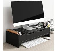 ERSINIAN Soporte de Madera para Monitor con cajón para organizar el Escritorio, Elevador Que Ahorra Espacio para Pantallas de computadora y TV.