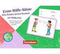 Erste-Hilfe-Sätze: Kita-Kinder lernen Deutsch mit Bildkarten