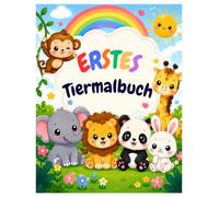 Erstes Tiermalbuch: 15 süße Kawaii-Tiere zum Ausmalen